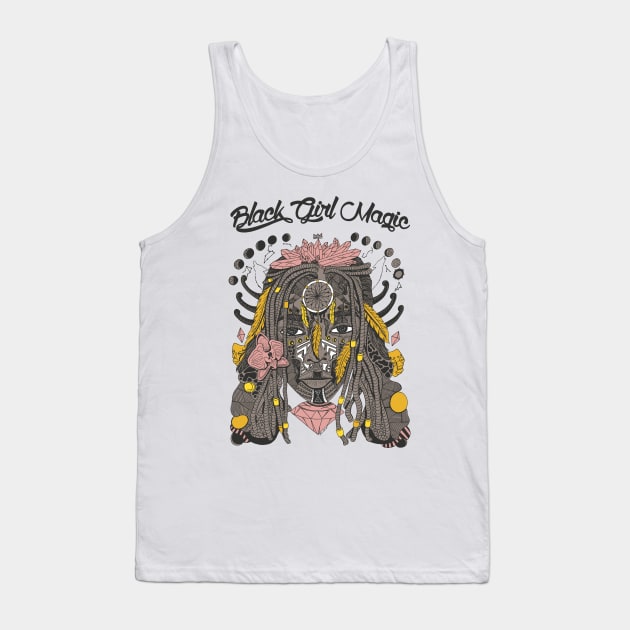 Treasure Brown - Goddess of Dreams Black Girl Magic Tank Top by kenallouis